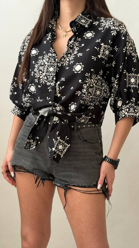 شومیز کراپ گره ای