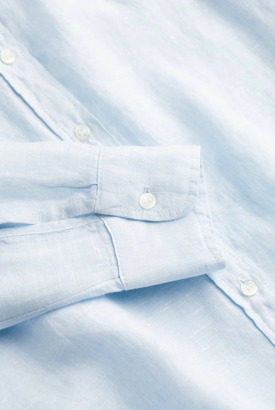 شومیز لینن آبی روشن H&M