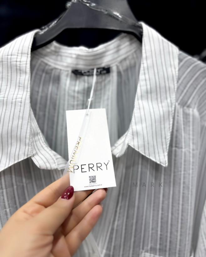 شومیز شیشه ای راه راه ترک PERRY NEW