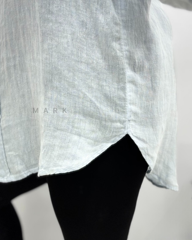 شومیز لینن آبی روشن H&M