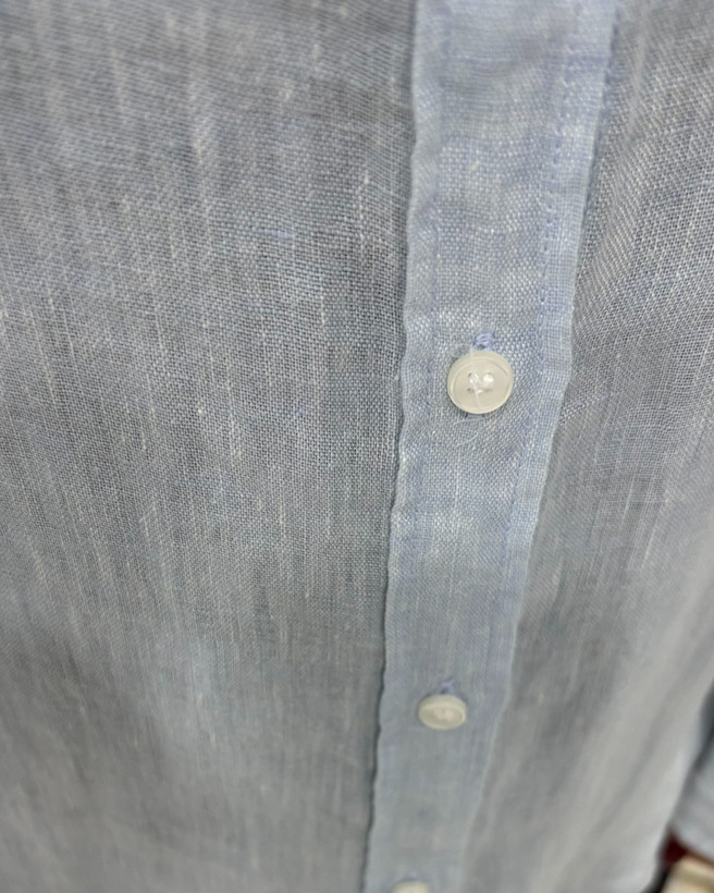 شومیز لینن آبی روشن H&M