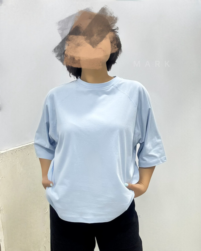 تیشرت باکسی مولتی کالر برش دار