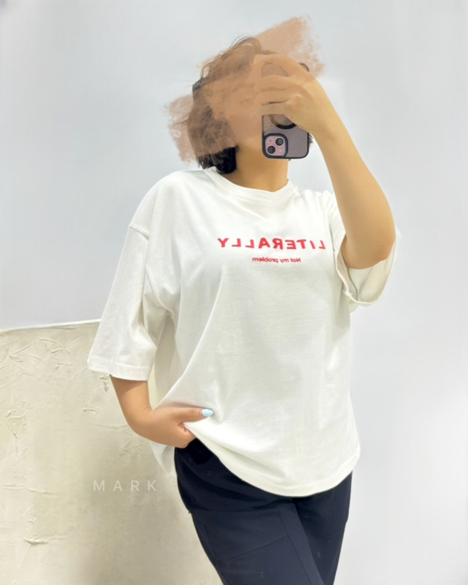 تیشرت باکسی literally
